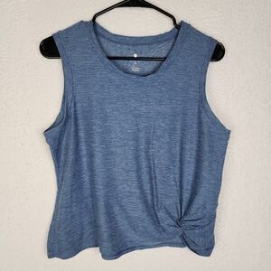 APANA Blue Side Twist Tank Top L